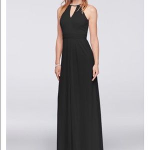 NWOT PLUM GOWN ‘beaded keyhole long mesh dress Plum/purple unaltered never worn